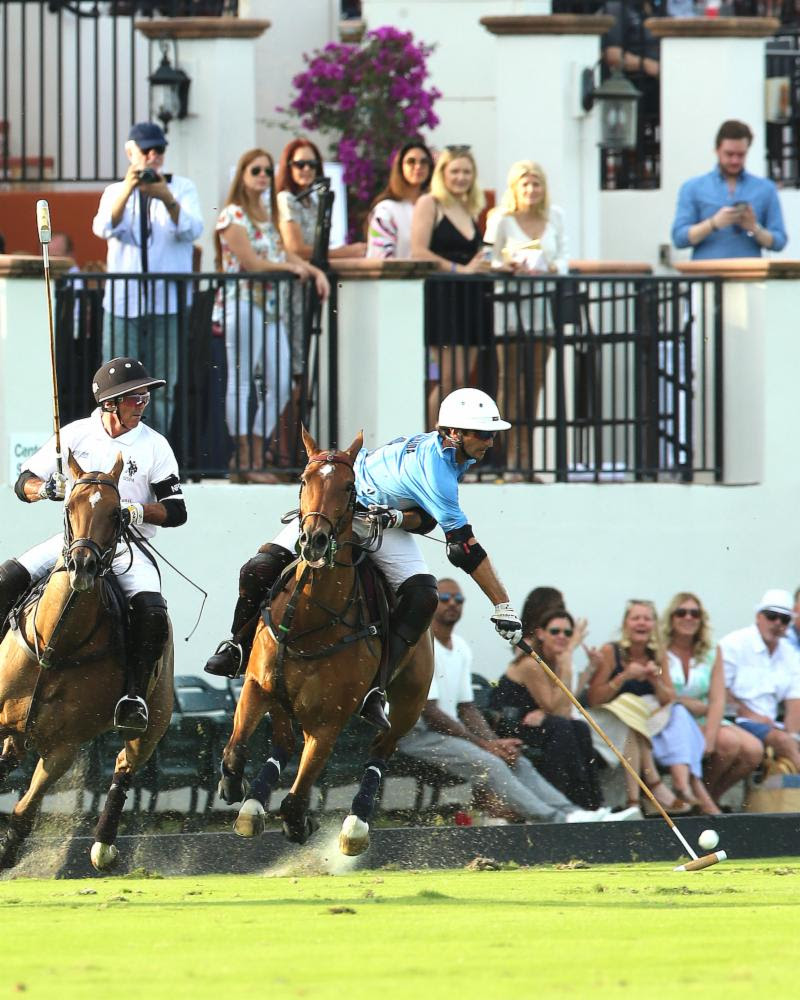 Mariano Aguerre and Miguel Novillo Astrada play in front of a packed house on the US Polo Assn. field at International Polo Club Palm Beach. Photo: Alex Pacheco